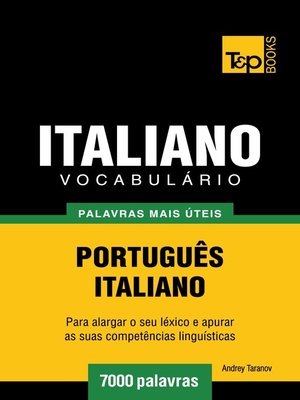 cover image of Vocabulário Português-Italiano